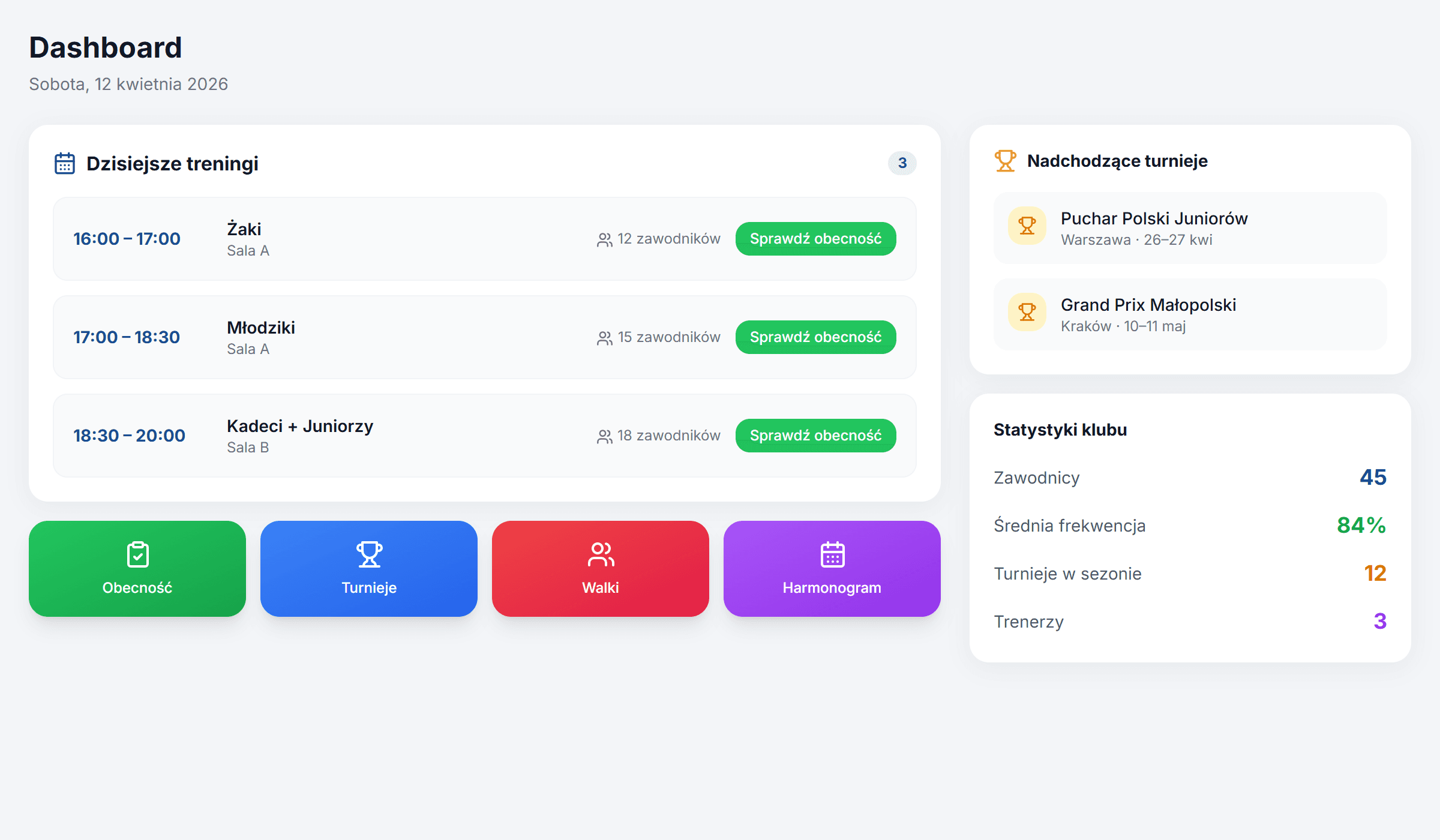 TKD Planner Dashboard